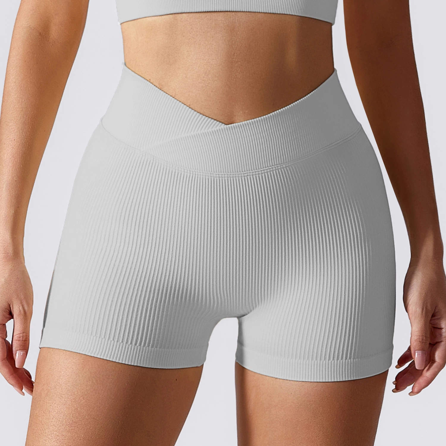 Seamless High-Waisted Yoga Shorts Hip-Lifting Fitness Running Pants Outdoor Cycling Women Sportswear