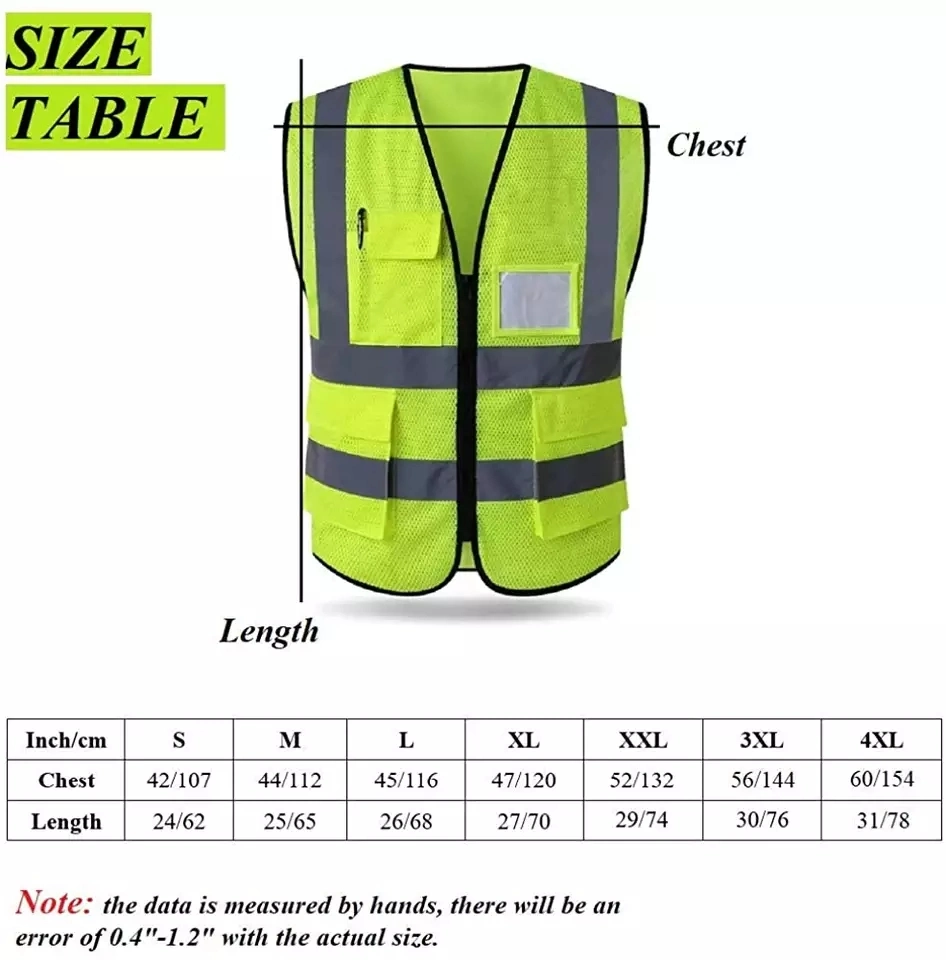 Safety Reflective Vest Perfect for Running Jogging Walking High Visibility Work Wear Vest