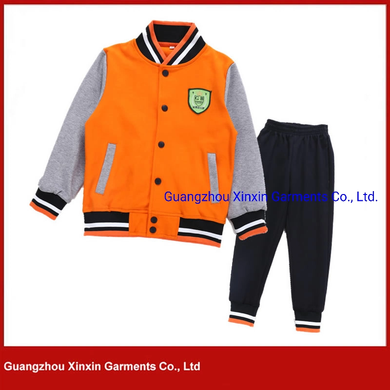 Winter Warm Kids Tracksuits Custom Outdoor Sports Wear School Uniforms Unisex Jacket Jogger Sets (U143)