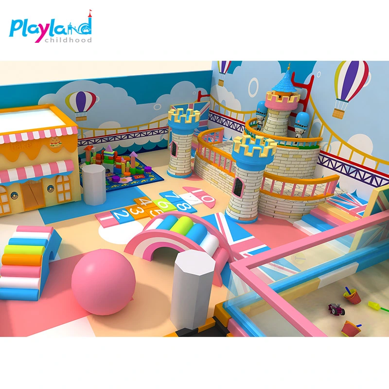 Venta de hot ice World jugar Club el equipo de suave para los niños patio interior con material plástico