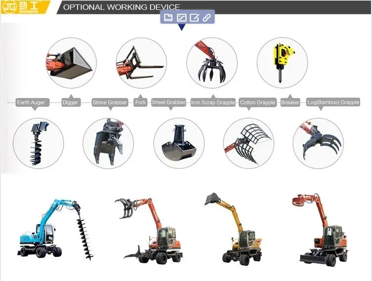 JG Schaufel Bagger Walking Wheel Bagger Boden Bagger Maschine mit Baueimer