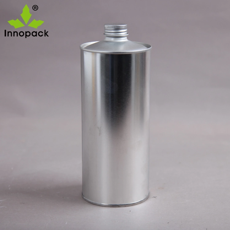 Thinner Plain Color 1L Metal Can with Screw Cap