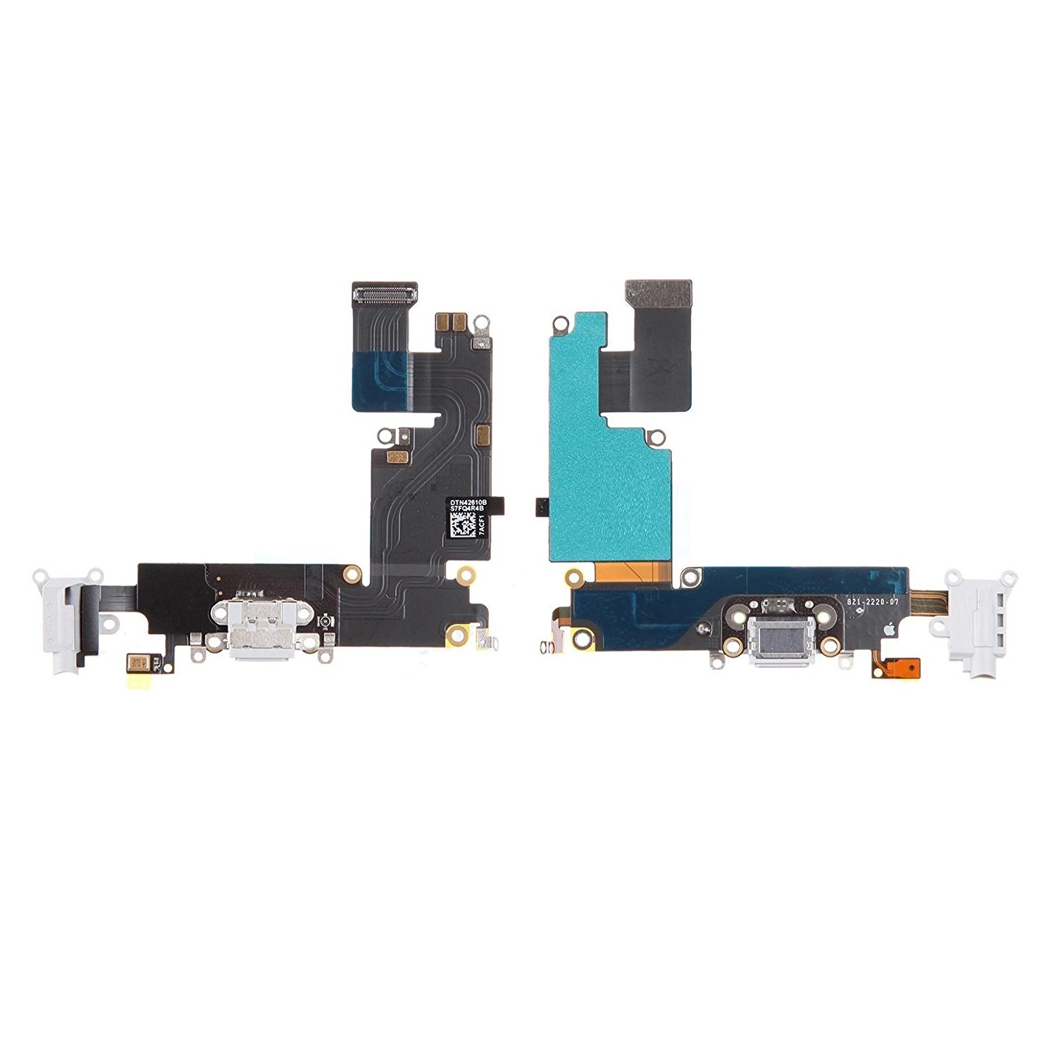 Telefone celular Flex 5.5 Carregador de fita do cabo flexível Micro porta de carregamento USB ao conector de base tomada para auscultadores e microfone (branco) para iPhone 6 Plus