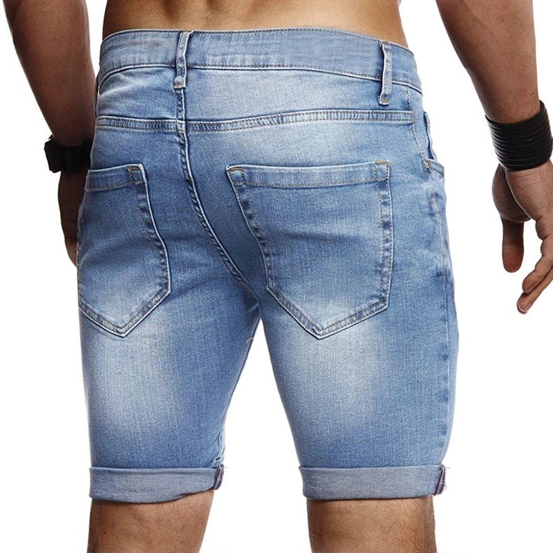 Summer Fashion Hot Sale Men Denim Straight Shorts