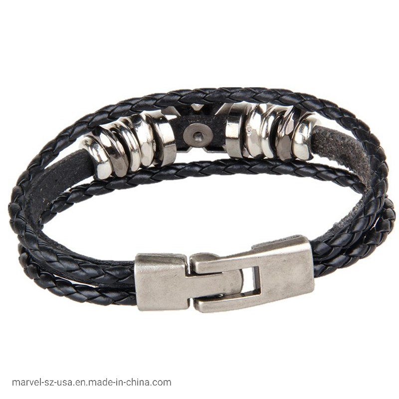 X Men&prime; S Leather Fashion Accessories Braided Bracelet Fashion Jewelry