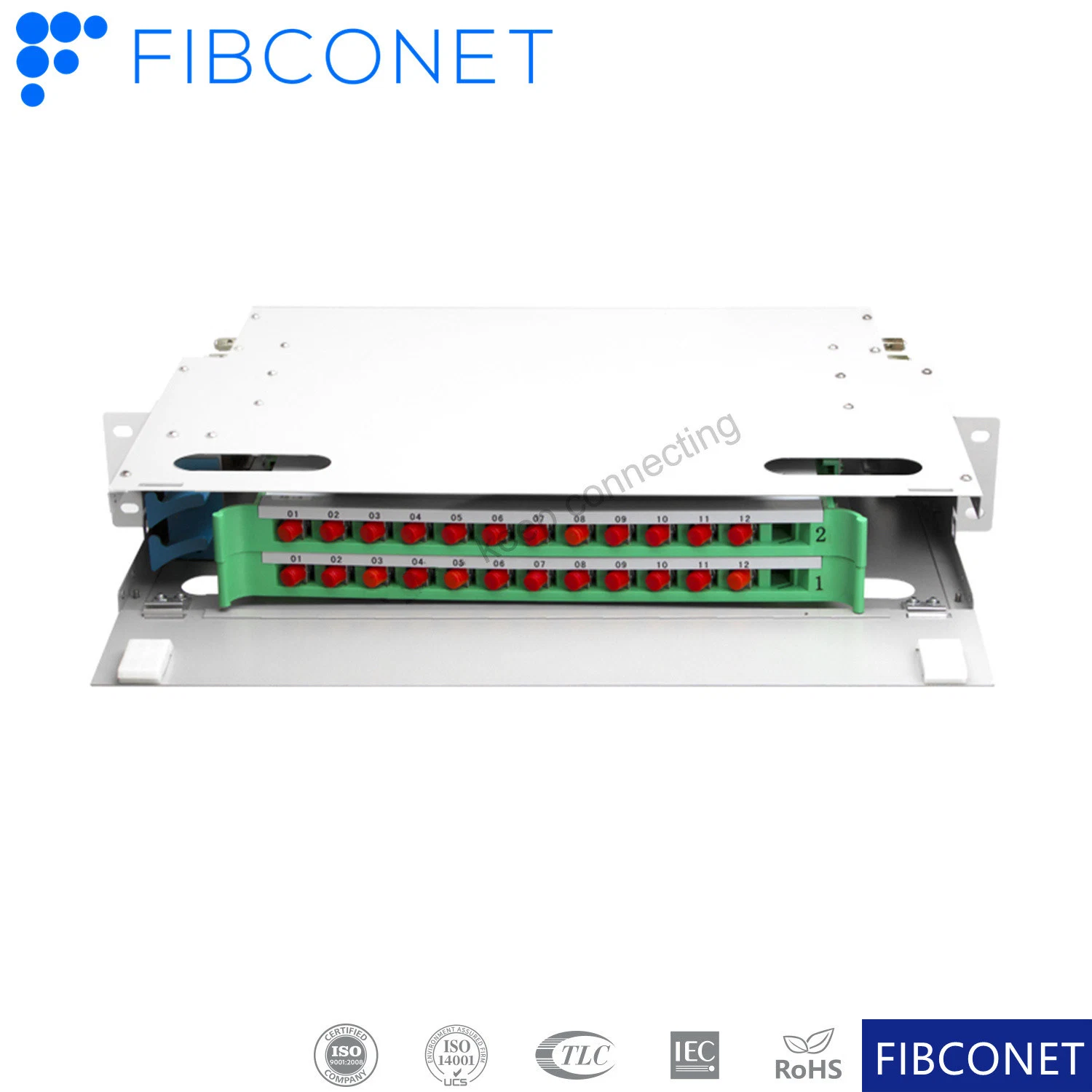 1.2mm ODF Manufacturer Cold-Rolled Steel Patch Panel Rack-Mounted SPCC Fiber Optic Distribution Frame