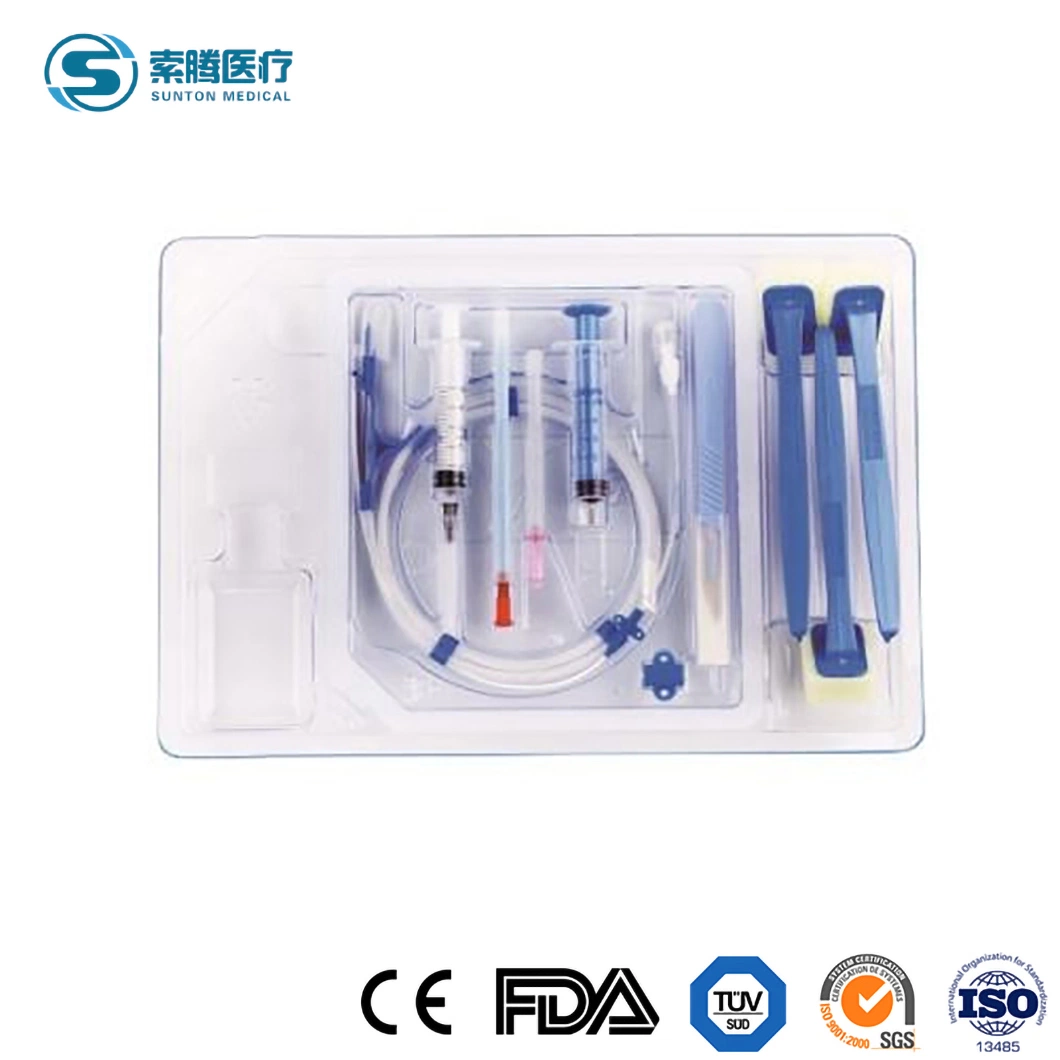 Cathéter veineux central antimicrobiens Sunton Kits de CVC de la Chine cathéter veineux central Kit stérile Factory de grade médical kit de cathéter veineux central