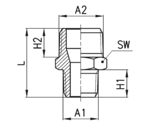 Nickel Plated Steel Reducing Hex Nipple Steel Reducing Hex Nipple Brass Nipple