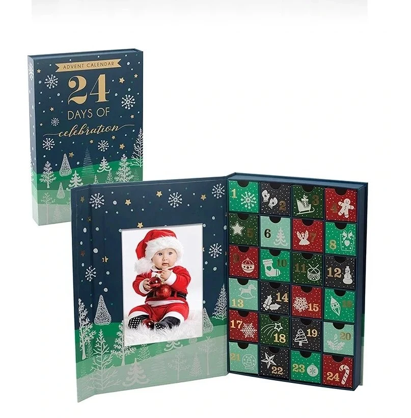 Hot Sale Lucky Box Custom Printed Cardboard Paper Gift Box Advent Calendar Packaging Box