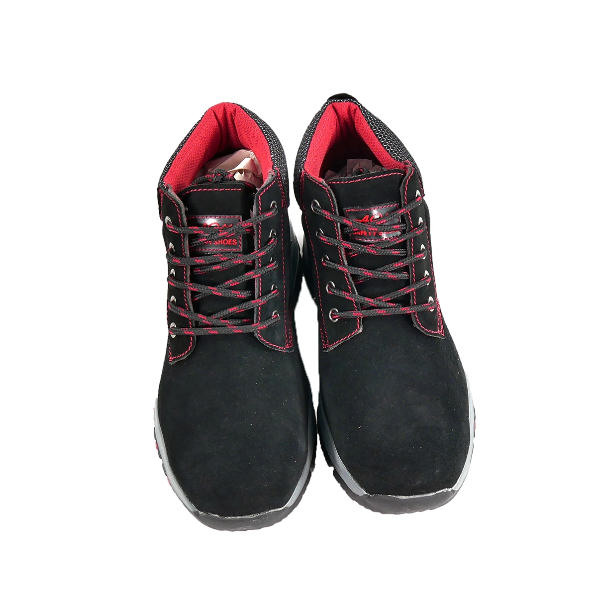 Red Liner High Cut PU Sole Suede Cow Leather Safety Shoes