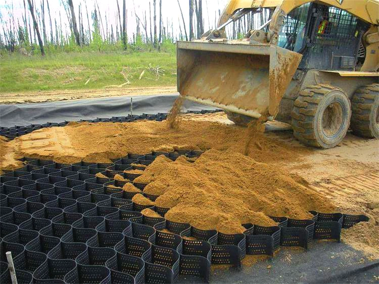 Grille de pavage en plastique HDPE dans la construction routière de géocellules, de géocellules Neoloy High-Strength