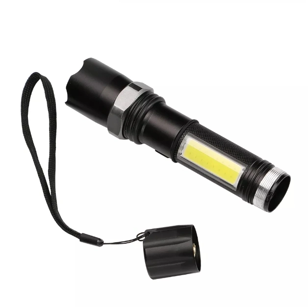 Multi-Functional Zoom Car Safety Hammer Outdoor Rechargeable Torch LED Strong Light Flashlight