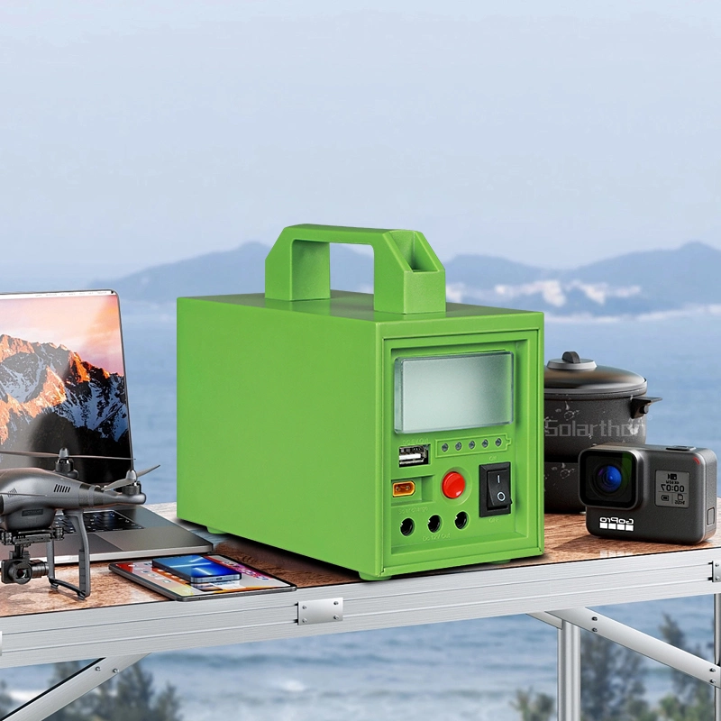 Solarthon Hochwertiger Camping Tragbarer Solargenerator Hybrid Energie Inverter 60W Solarstromsystem für Zuhause