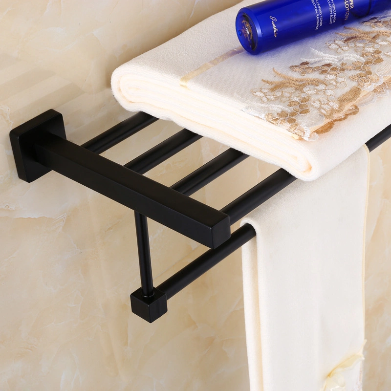 Bathroom Accessories Towel Bar with Rack Stainless Steel Bars Shelf Custom Bathroom Set