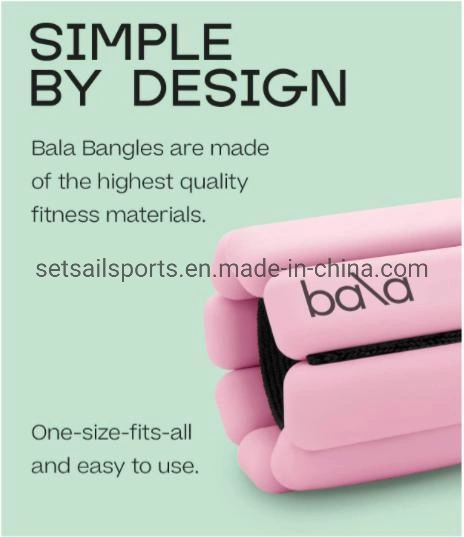 Bala Bangles caoutchouc réglable Wearable poignet et le poids de la cheville, danse, Barre de Yoga, Pilates, cardio, de l'aérobic, Marche à Pied