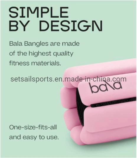 Bala Bangles Adjustable Rubber Wearable Wrist & Ankle Weights Yoga, Dance, Barre, Pilates, Cardio, Aerobics, Walking