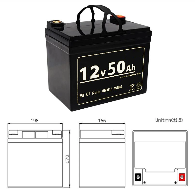 Batterie au lithium longue durée intégrée BMS 12 V 200 a/280 a/350 a pour véhicule de camping Voiture de golf Solar System Yacht