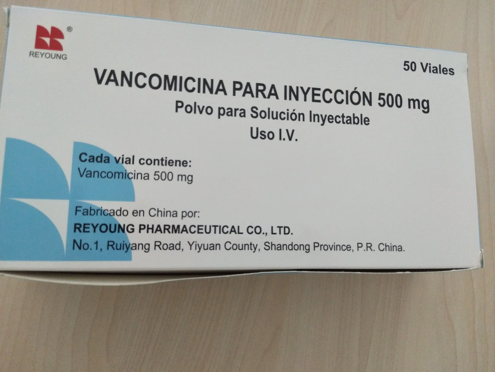 500mg Vancomicina farmacéutica para la inyección con el GMP Certificado de Reyoung