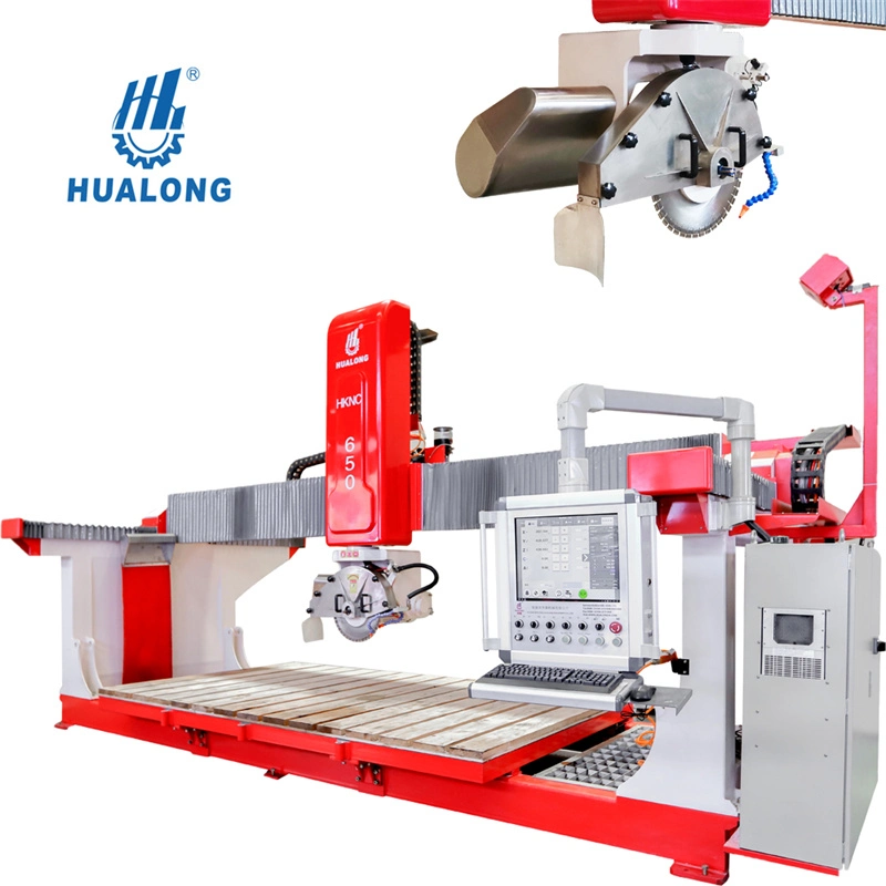 Hualong Factory Supply Low Price Bridge Saw Stone Cutting Machine with Siemens, Schneider Electric and Other High quality/High cost performance  Accesories Such as Hiwin Linear Guide