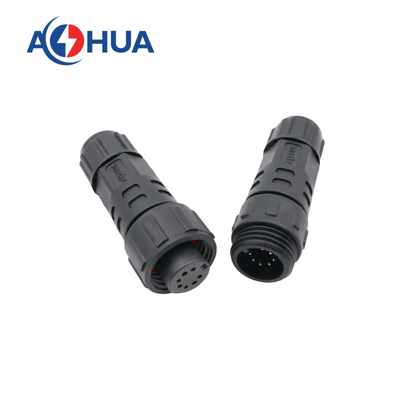 6 Pin Circular AC Power Waterproof 2.6-7.5mm M16 Connector for Outdoor LED Lighting