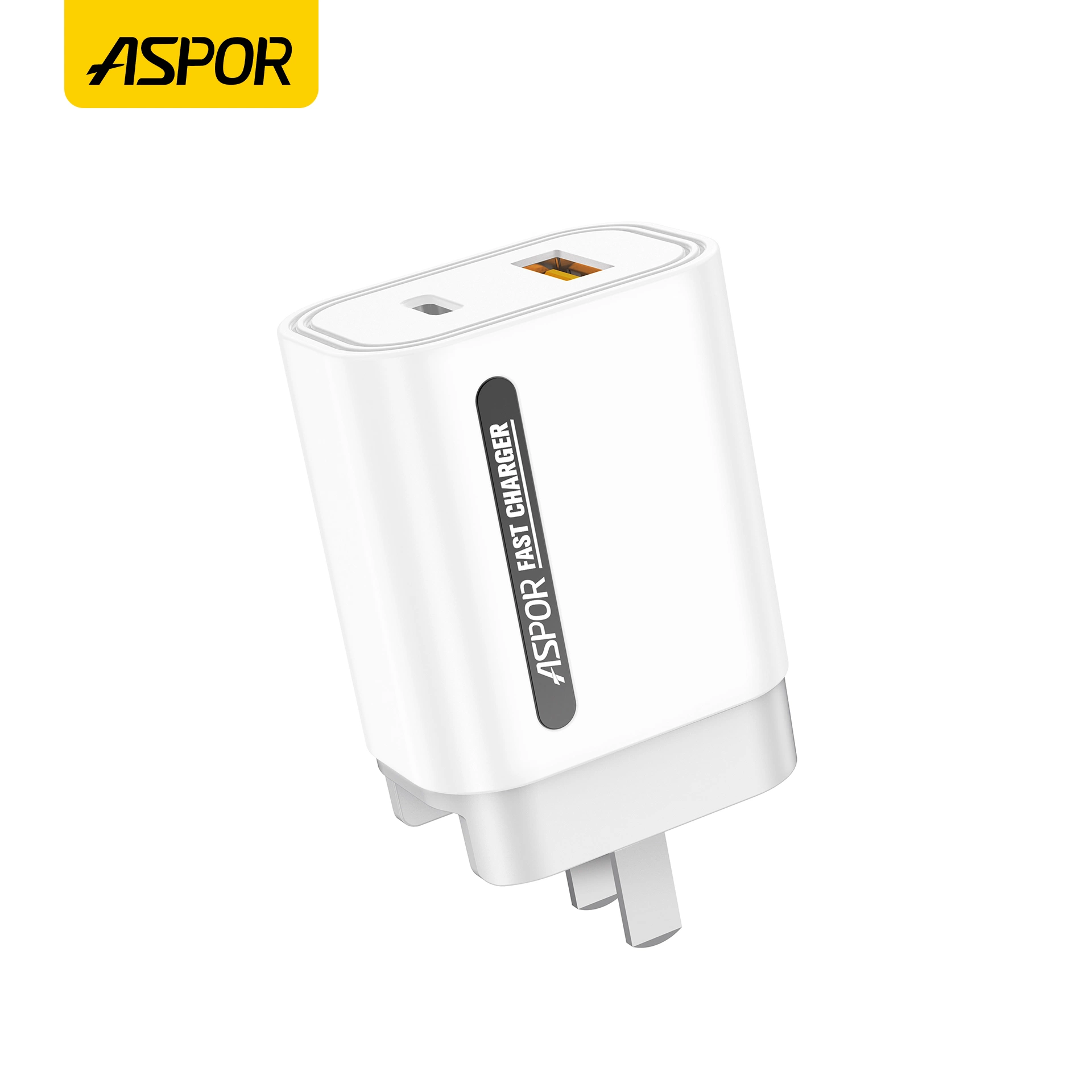 Aspor Brand Pd33W Quicking Charging QC Fast Charging Mobile Phone Charger Safety&Stable Cell Phone Accessories for EU/UK/Us Factory Supply