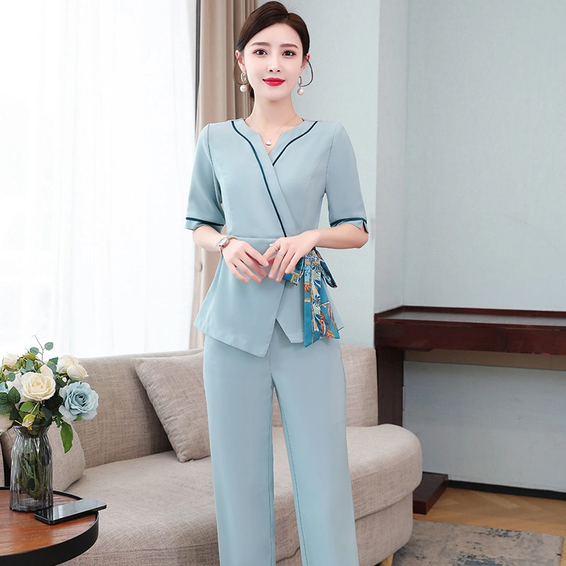 Summer Short Sleeve SPA Uniform Beautician Uniforms