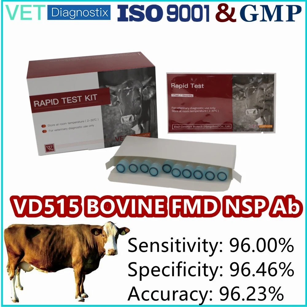 Foot and Mouth Diseases Test Fmd Test Kit Bovine Foot and Mouth Diseases Virus Non-Structural Protein 3ABC Antibody Test Kit