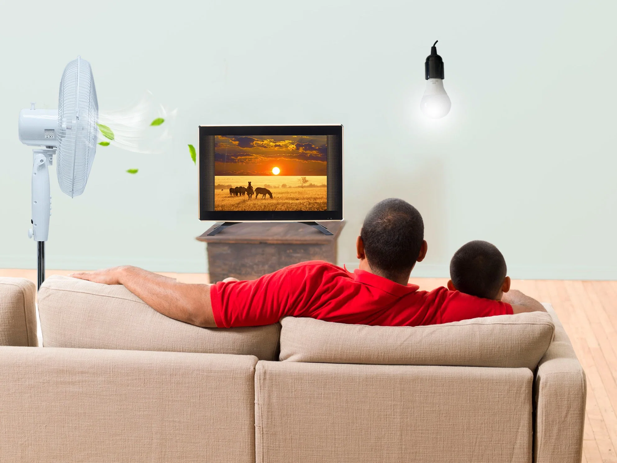 Pague à medida que Usar Iluminação Solar Paygo Sola Sistema TV em casa