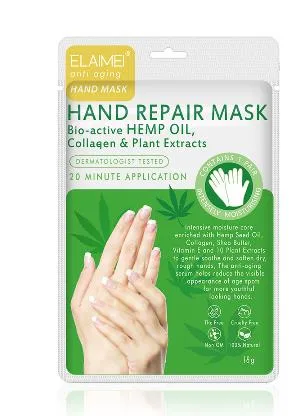 Hemp Seed Hand Mask Hydrates and Moisturizes Hand Care