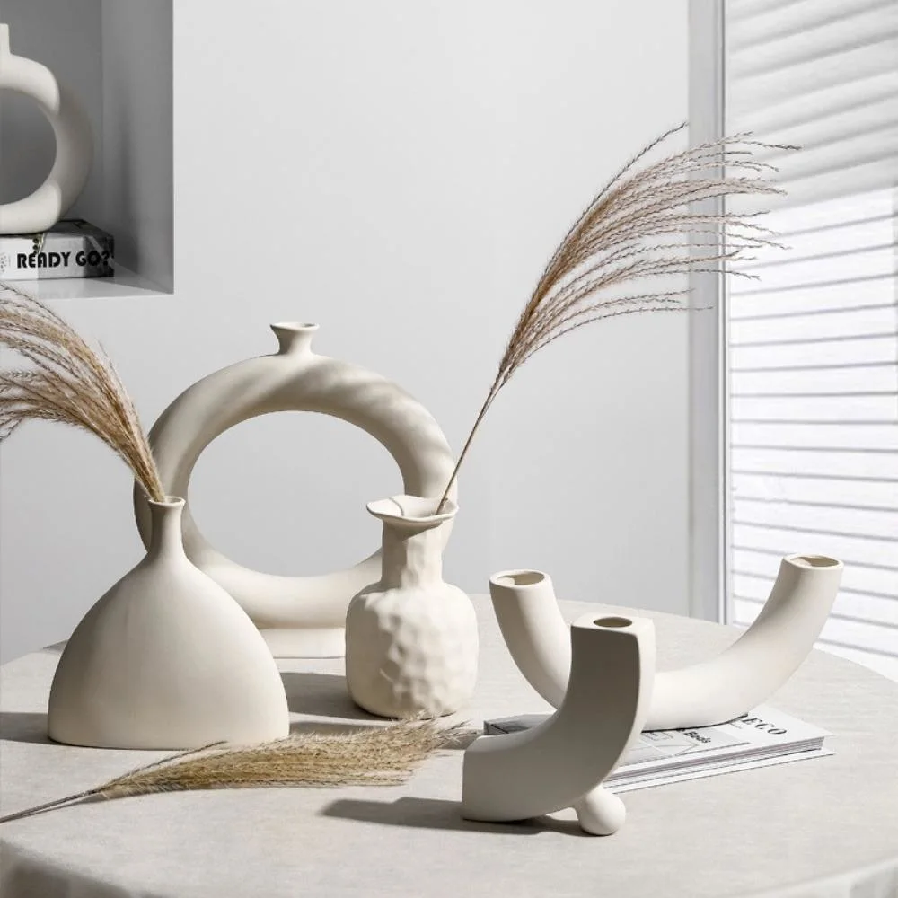 Kreative Keramik Blumenvase Moderne Geometrische Dekorative Abstraktion Ci22078