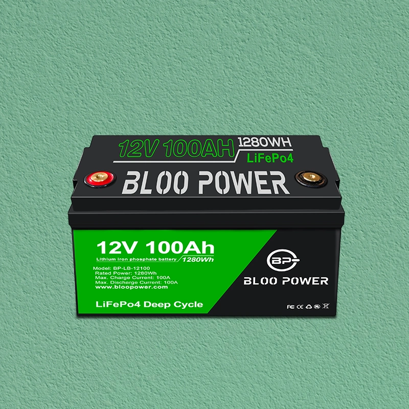 Bloopower système de panneau solaire sans entretien LiFePO4 pour la sécurité Équipement de surveillance terminal de paiement électronique batterie lithium-ion