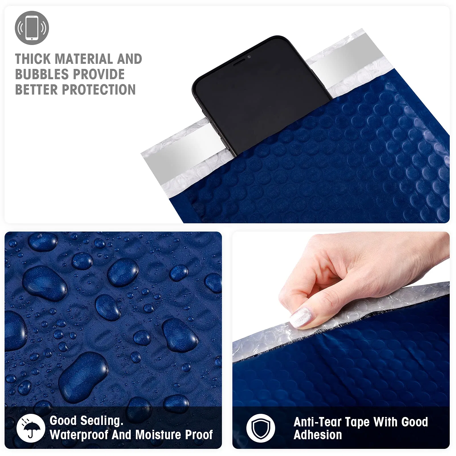 Bubble Mailers Bags of Poly Padded Envelopes Small Business Mailing Packages Opaque Self Seal Adhesive Waterproof Boutique Shipping Bags for Jewelry