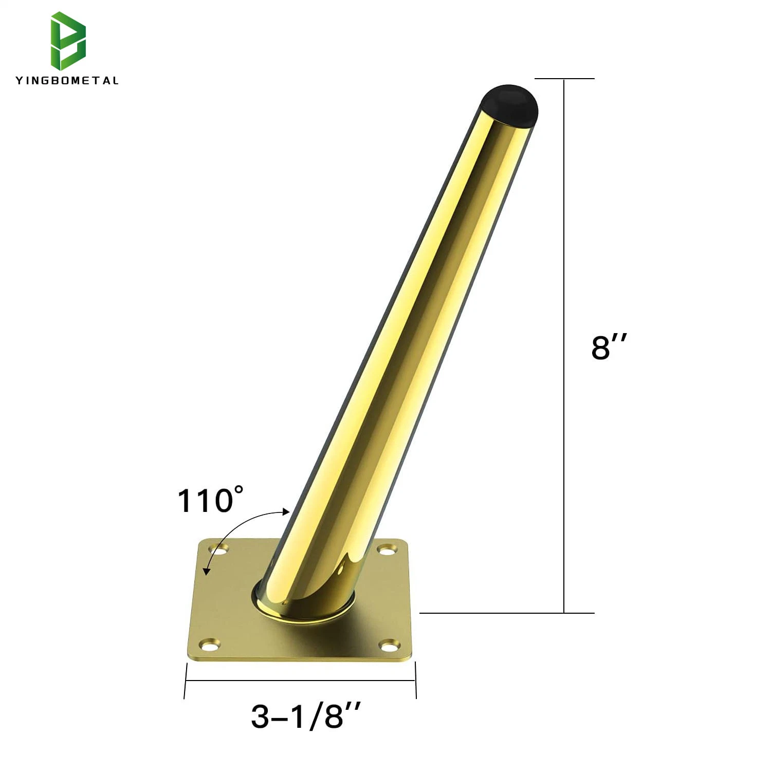 Preço barato Custom Golden Iron aço inoxidável Metal mobiliário hardware Acessórios de peças