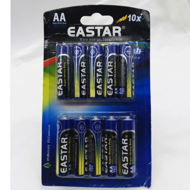 Dry Batteries AA Size Alkaline Battery Type Lr6 1.5V Blister Card Packing