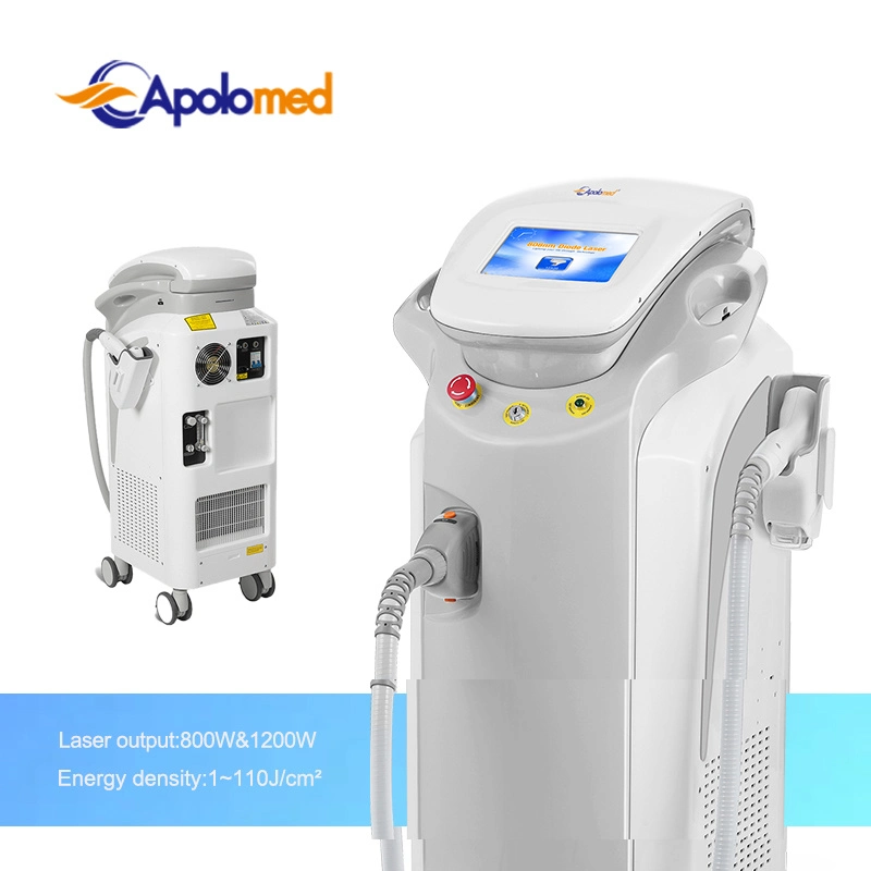 Apolomed Machine Verticale 808nm Équipement de Beauté Laser à Diode pour l'Épilation