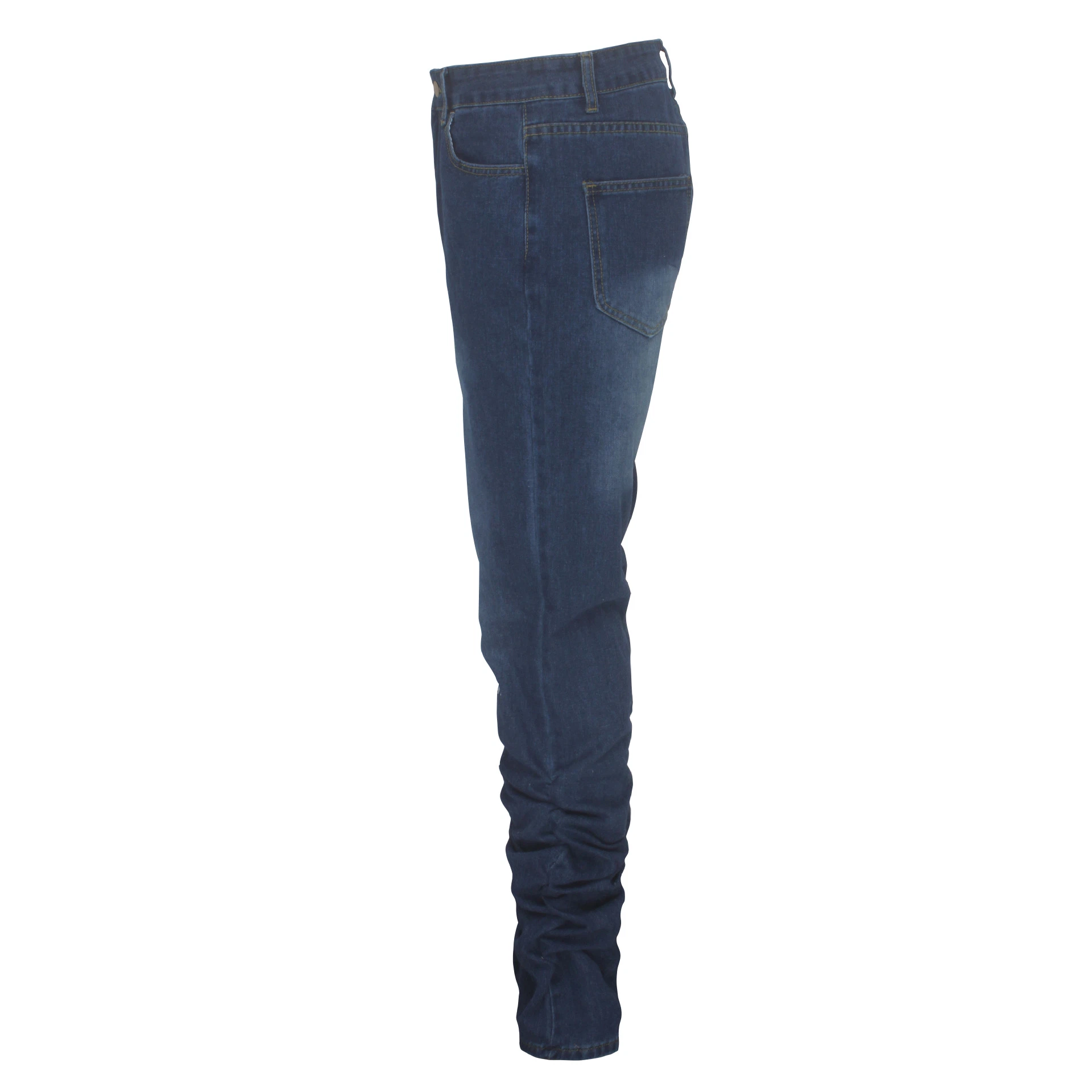 Fancy New Print Fall Autumn Fashion Blue Women New Designer Jean Pants Woman Denim Stacked Pants