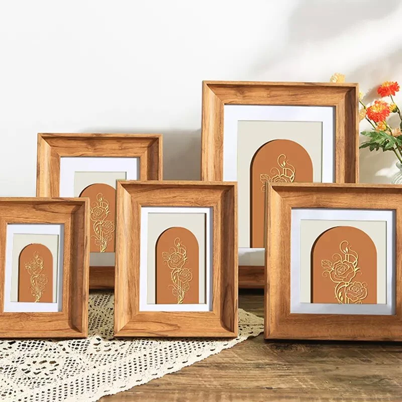 Wooden House Decoration 6X8 4X6 DIY Craft Picture Frames Unfinished Solid Pine Wood Photo Frames for Arts Painting Projects