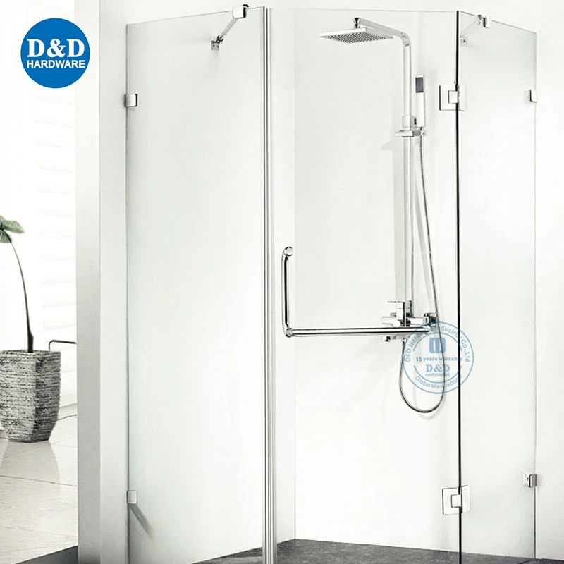 Cuarto de baño Ducha Cuarto de baño Acero inoxidable esquina accesorios 135 grados Pivote de latón sólido Auto hardware de vidrio Sliding por resorte de la puerta Bisagra Equipo de ducha