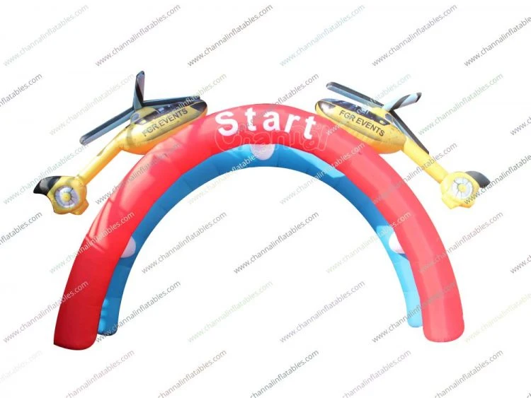 مدخل مخصص طائرة قابلة للانتفاخ القوس سوبر ماركت طائرة رينبو للإعلان أحداث قوس خط نهاية اللمسة الحمراء