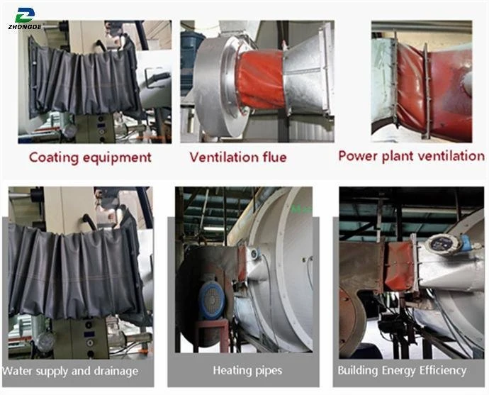 Flexible Connection of Fan, Flexible Connection of Silicone-Titanium Rubber Telescopic Canvas Ventilation Pipe