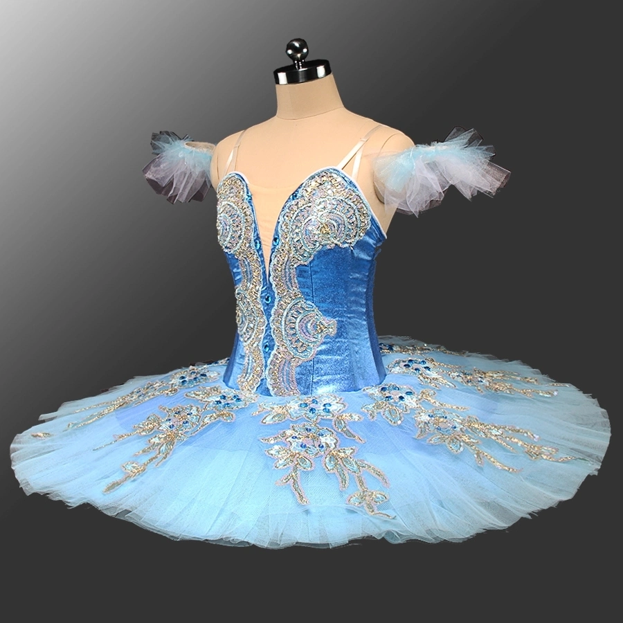 Professional Blue Sliver Girls Ballet Dance Performance Wear Blue Bird Ballet Tutu