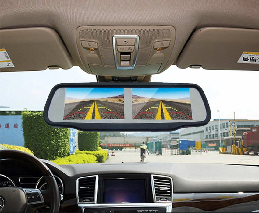 4.3 Inch TFT LCD Dual Screen Split 2 Screen Car Rear View Mirror Monitor No1 Bracket