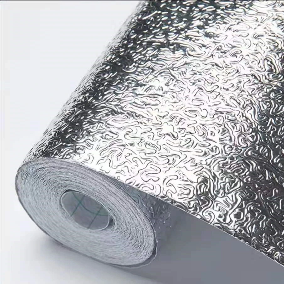 Comercio al por mayor relieve en Plata Oro papel de aluminio