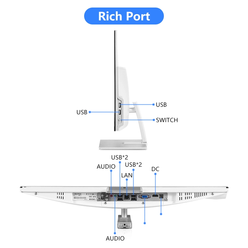 Powerful Monoblock 23.8 Inch All in One Gaming Desktops PC I5 9400f I7 9700f Computador 1 Gtx 1050ti for Student