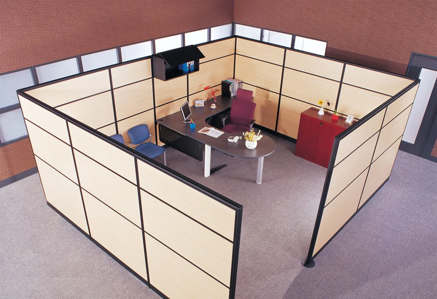 Modern Office High Partition Wall with Glass Aluminium Partition Wall