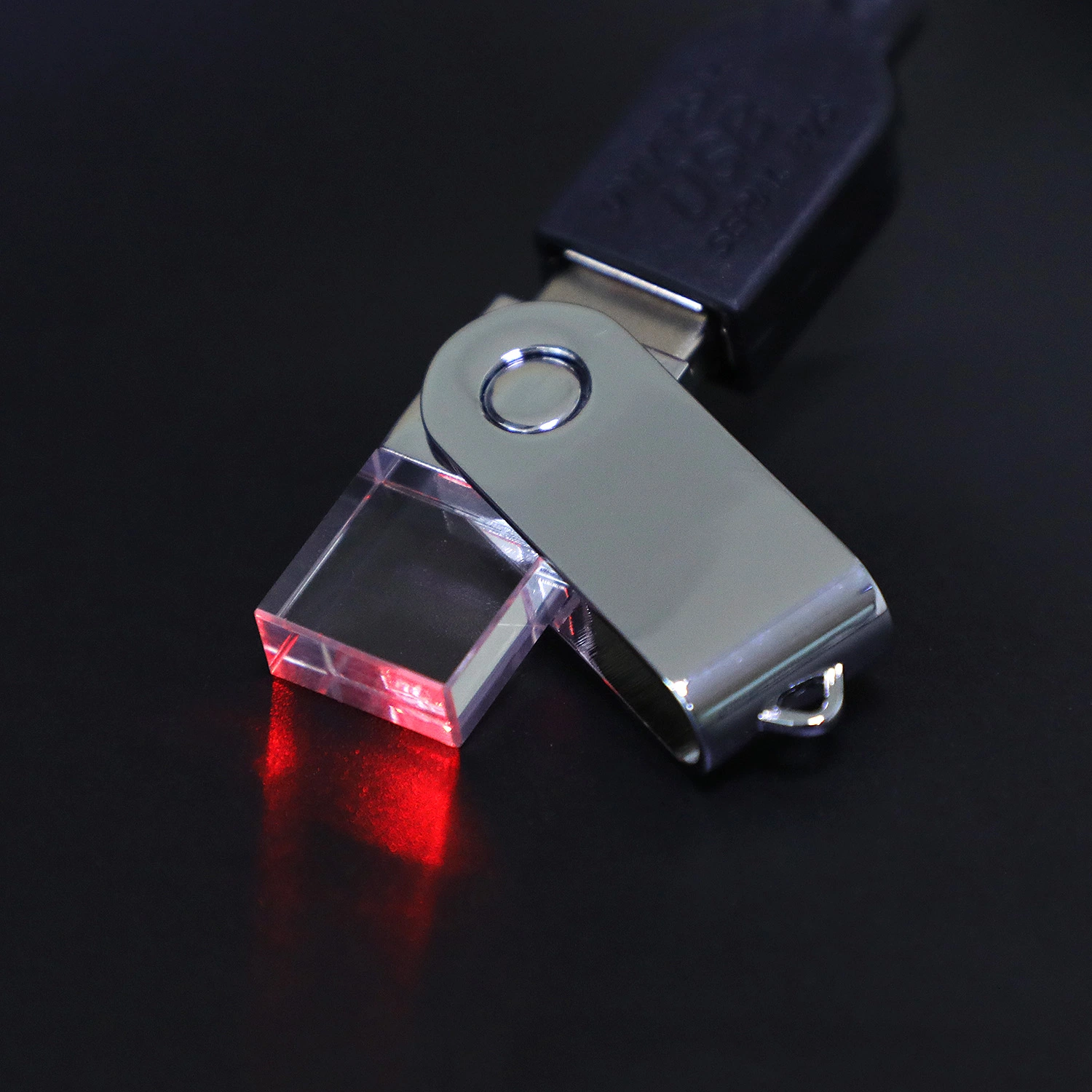Светодиодный индикатор Crystal Печать логотипа USB Pen Drive флэш-диск USB флэш-накопитель