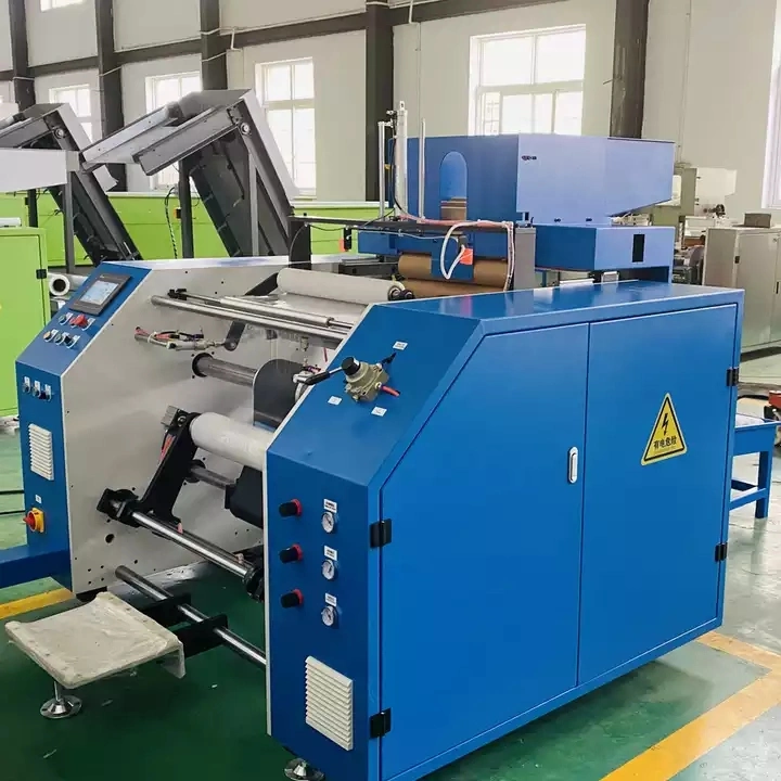 Full Automatic Stretch Film PE PVC PP Wrapping Film Rewinding Machine