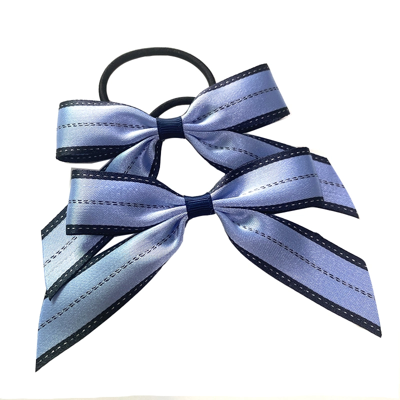 Wholesale/Supplier Custom New Design Low MOQ Colorful Ribbon Bow White Loop Elastic Band Ribbon Bow for Girl Accessories