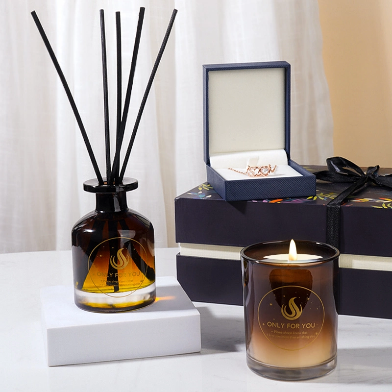 Factory Price Reed Diffuser Set Aroma Home Fragrance Luxury Design Scented Candle Set