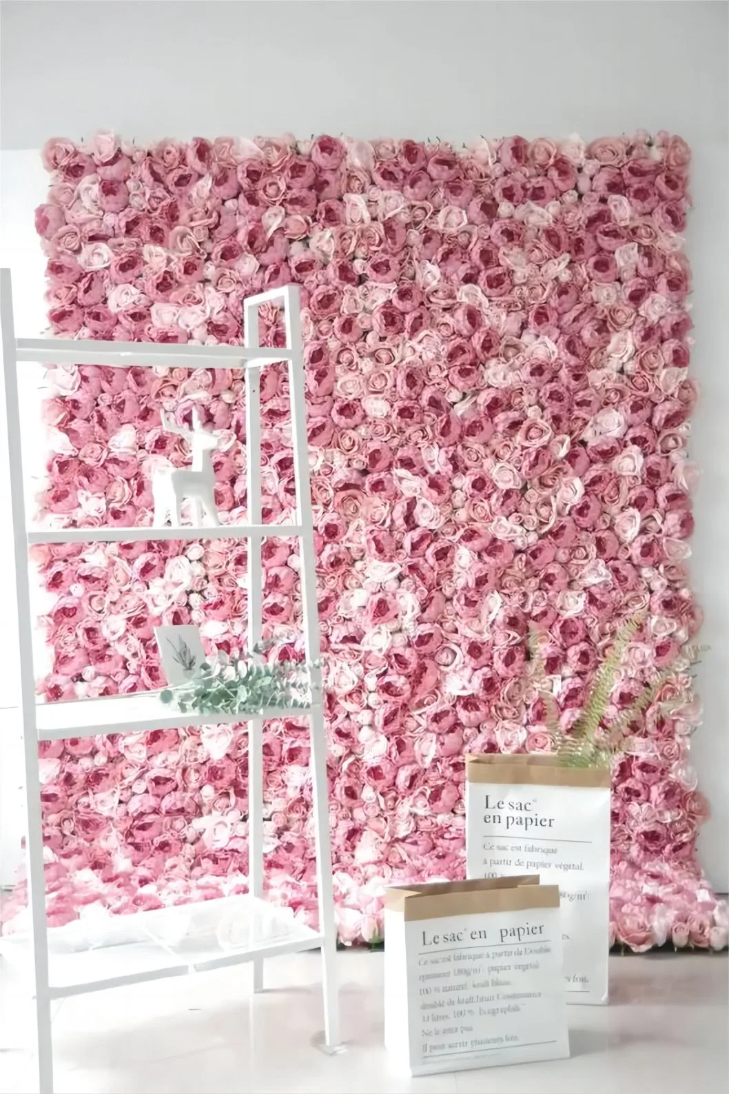 Hot Selling Hot Pink Flower Wall Wedding Flower Wall Backdrop Artificial Flowers for Wall Decoration